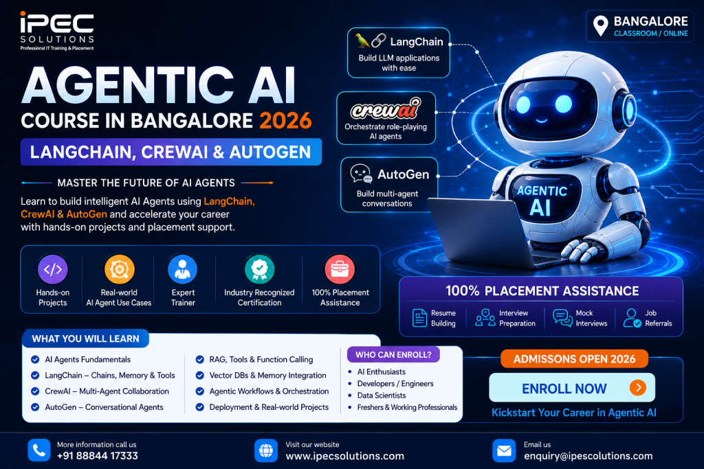 Agentic AI course in Bangalore 2026